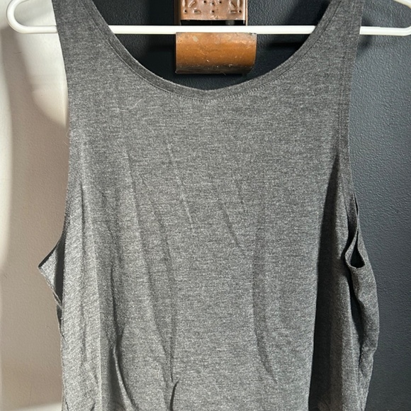 Hippie Boho Grey Botanical Mushroom Crop Tank Top Size S - Picture 4 of 4